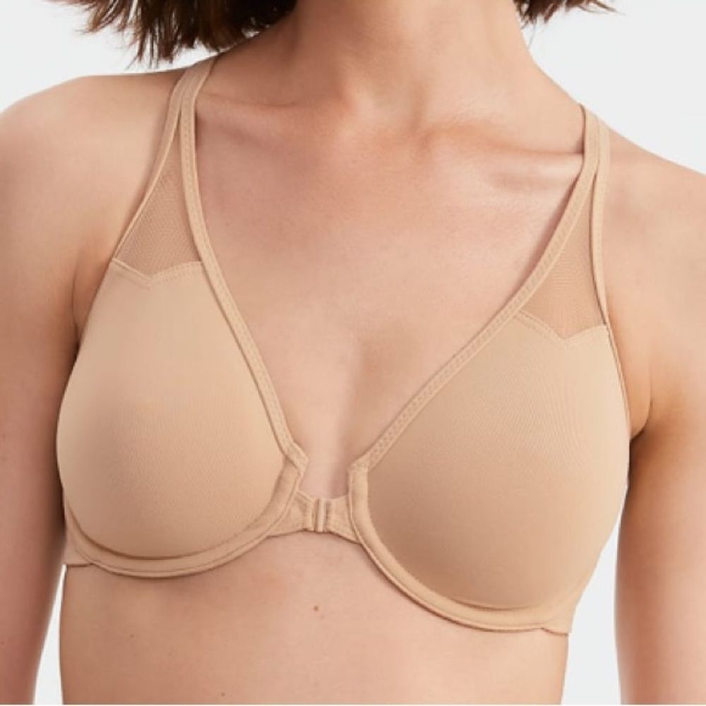 Wacoal Nude 65124 Racerback Front Close Unlined Underwire Bra